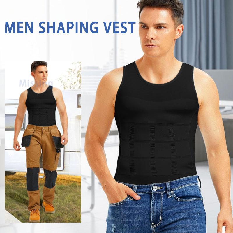 3-Pack Men's Compression Shaping Vests – Instantly Slim & Support